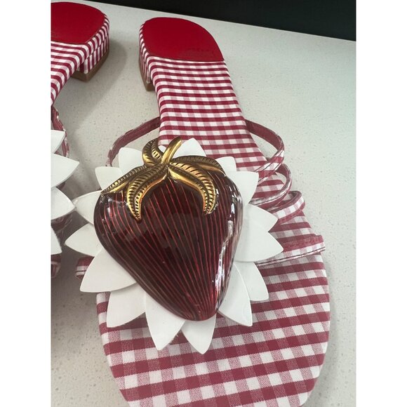 Jeffrey Campbell Women's Abeegail Gingham Slide Sandals Size 8.5 - Picture 4 of 9